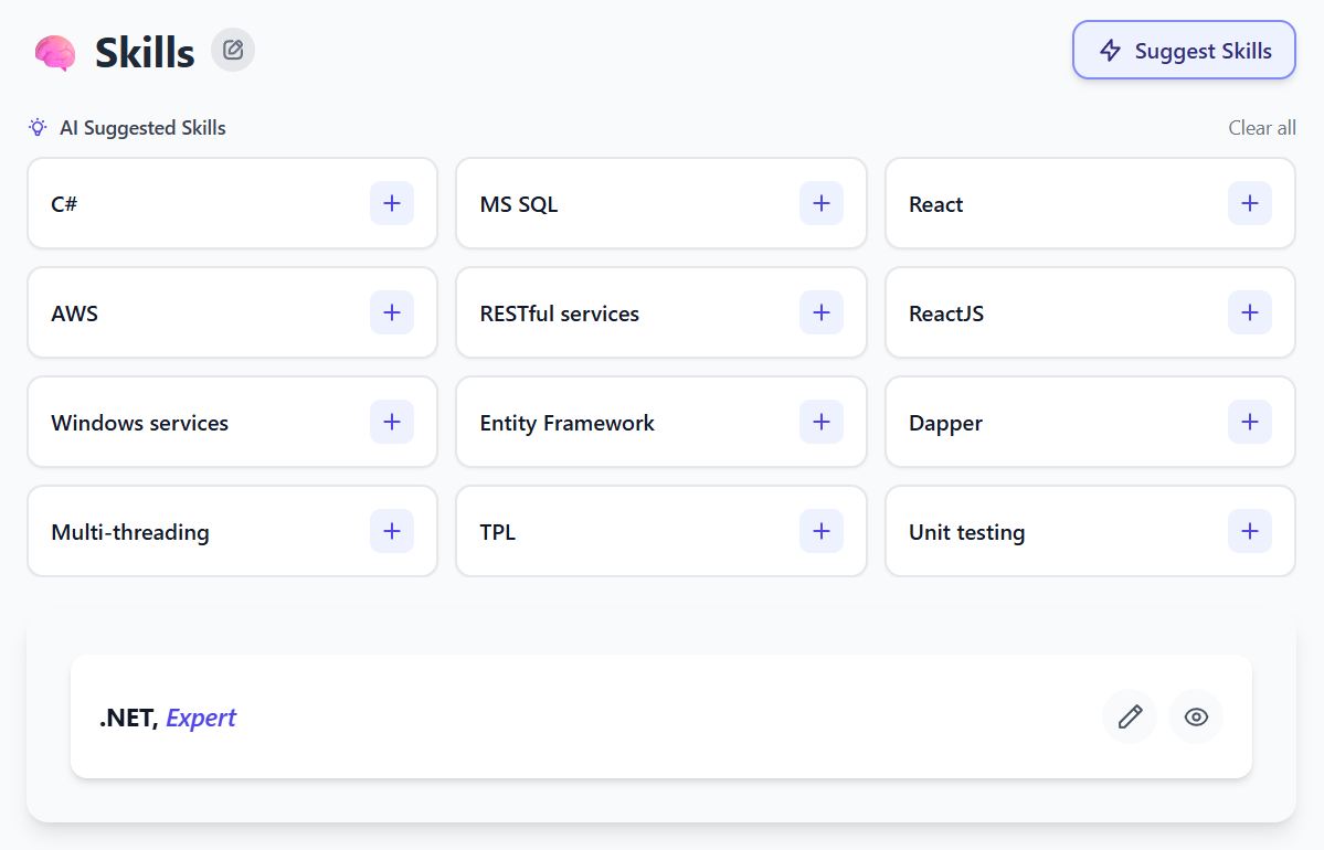 AI Assistant interface